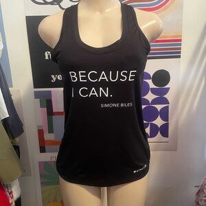 Athleta Black Motivational Tank Top